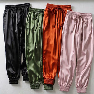 Satin Cargo Pants