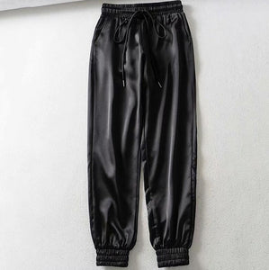 Satin Cargo Pants