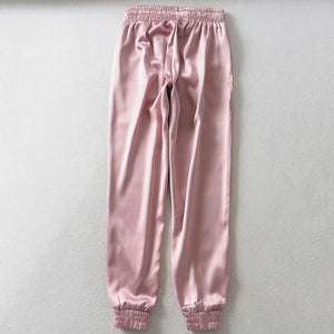 Satin Cargo Pants