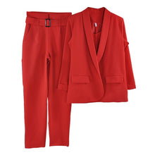 Load image into Gallery viewer, Solid 3 Piece Pants Suit