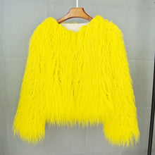 Load image into Gallery viewer, Boho Chic Faux Mink Fur Bomber Jacket