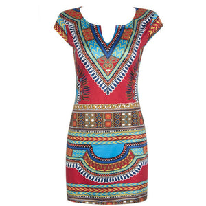 Printed Boho Mini Dress