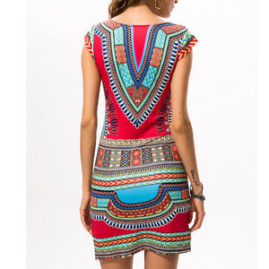 Printed Boho Mini Dress