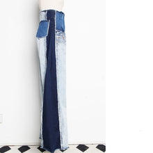 Load image into Gallery viewer, High Waist Patchwork Denim Jeans