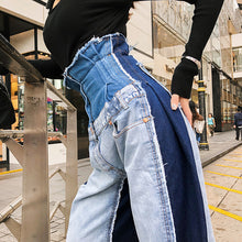 Load image into Gallery viewer, High Waist Patchwork Denim Jeans