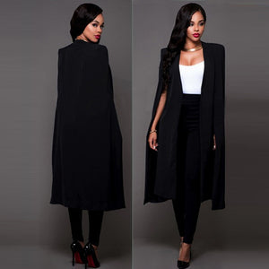 Elegant Long Cape Blazer