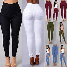 Load image into Gallery viewer, Women Denim Skinny  High Waist Jeggings