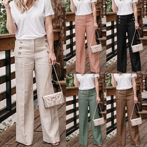 Linen Wide Leg Trousers