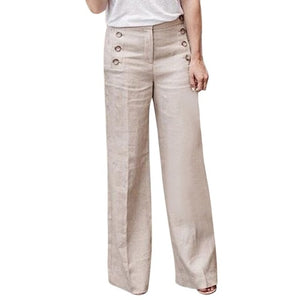 Linen Wide Leg Trousers