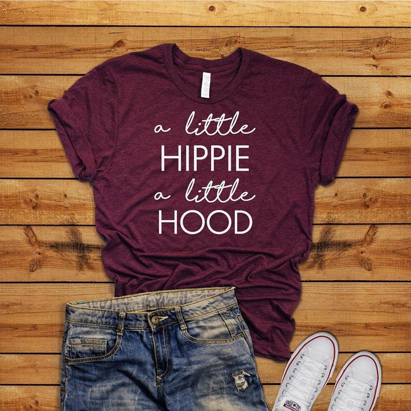 A Little Hippie A Little Hood  Tshirt