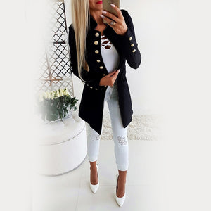 Women's Military Inspired Button Down Blazer