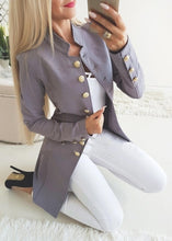 Load image into Gallery viewer, Women&#39;s Military Inspired Button Down Blazer