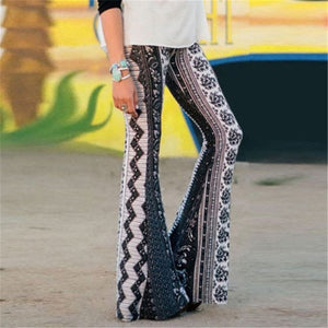 Boho Hippie High Waist Bell Bottom Pants